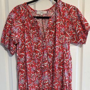 Loft midi button down dress